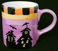 Lillian Vernon Halloween HAUNTED HOUSE Coffee Mug